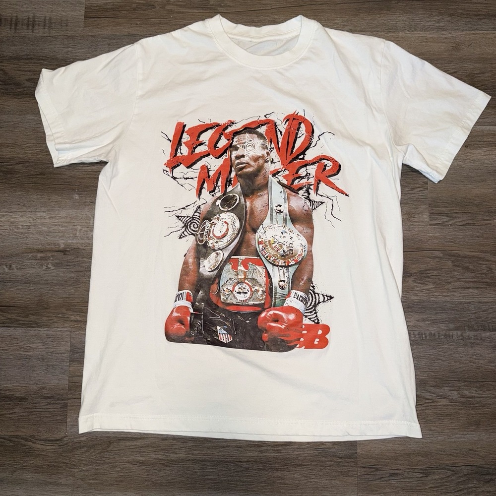 Mike Tyson Undisputed World Heavyweight Champion Belts Vintage Graphic T-Shirt